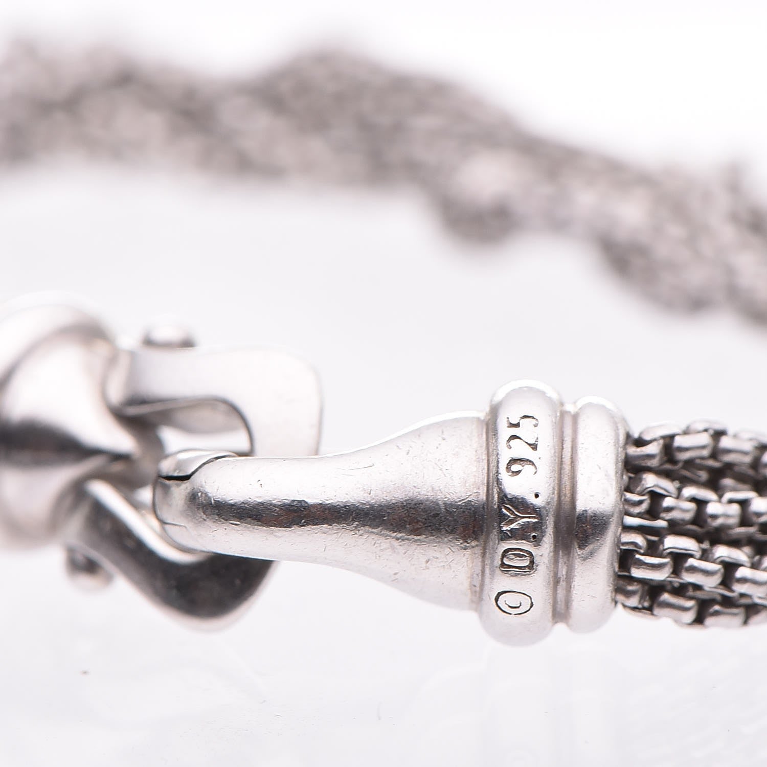 David Yurman Sterling Silver Diamond Pave Bead Multi Strand Bracelet 3 of 3