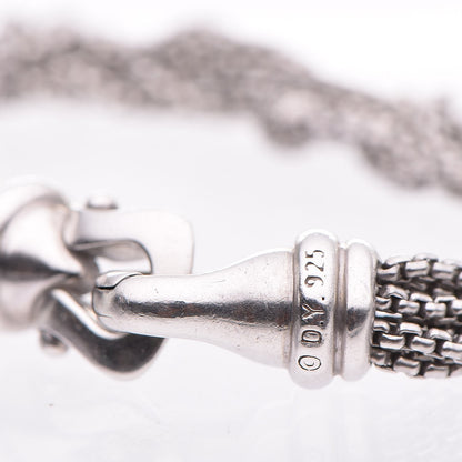 David Yurman Sterling Silver Diamond Pave Bead Multi Strand Bracelet 3 of 3