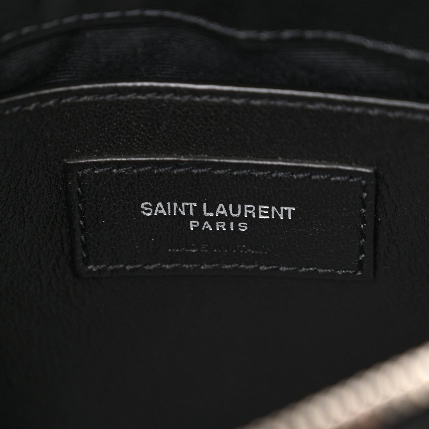 Saint Laurent Calfskin Y Quilted Monogram Small Loulou Chain Satchel Black 6 of 14