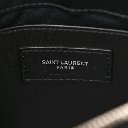 Saint Laurent Calfskin Y Quilted Monogram Small Loulou Chain Satchel Black 6 of 14