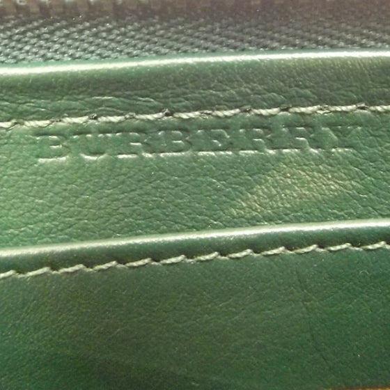 Patent Check Embossed Zip Wallet Veridian Green