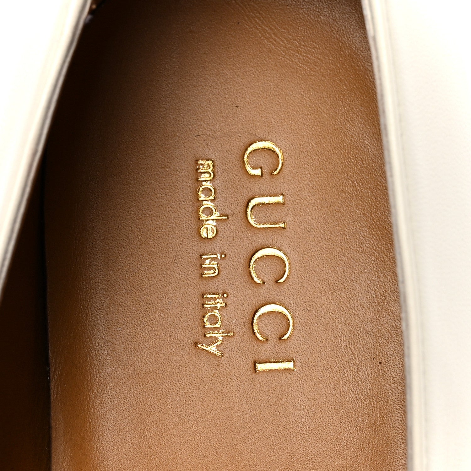 Gucci Lambskin Mens Interlocking G Loafers 8.5 Off White 1807314