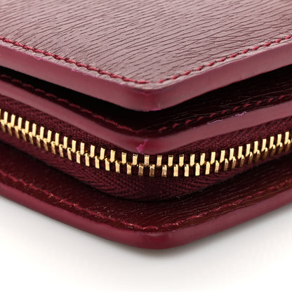 Gucci Calfskin Script Card Case Wallet Rosso Ancora Red 12 of 14