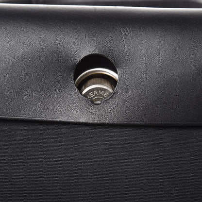 Hermes Toile Vache Calfskin Herbag 30 PM Black 18 of 25