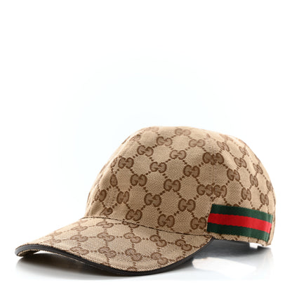 Gucci Monogram Web Baseball Hat M Beige Cocoa 1 of 9