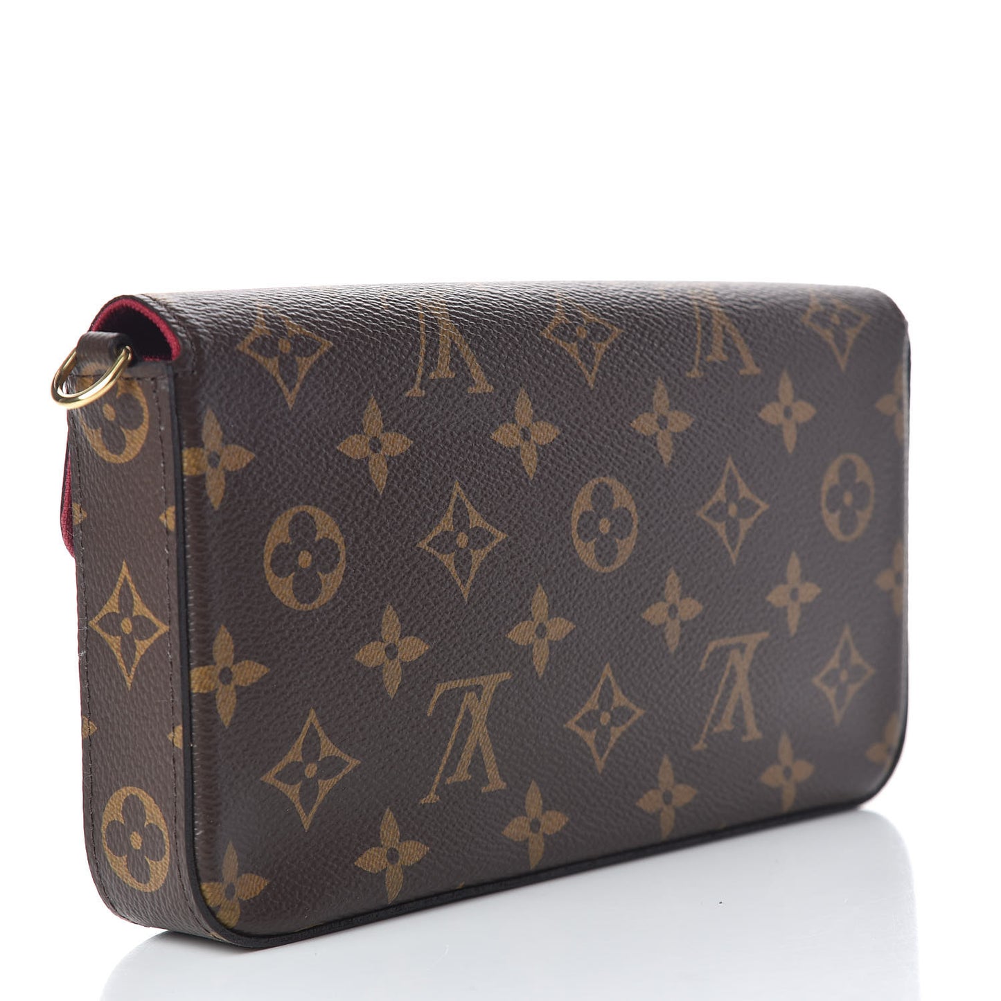 Monogram Pochette Felicie Chain Wallet Fuchsia