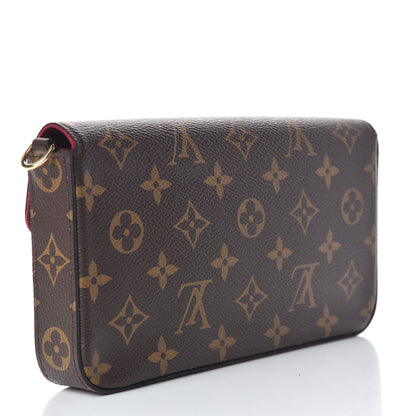 Louis Vuitton Monogram Pochette Felicie Chain Wallet Fuchsia 3 of 13
