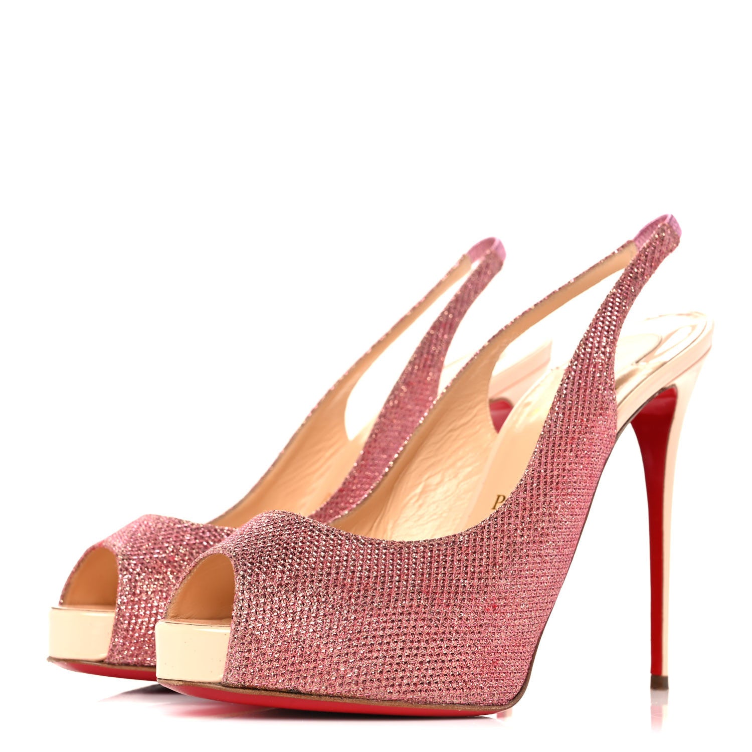 Christian Louboutin Glitter Private Number 120 Pumps 39 Poudre 3 of 8