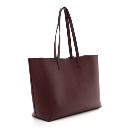 Saint Laurent Calfskin Large Shopping Tote Bordeaux 3 of 13