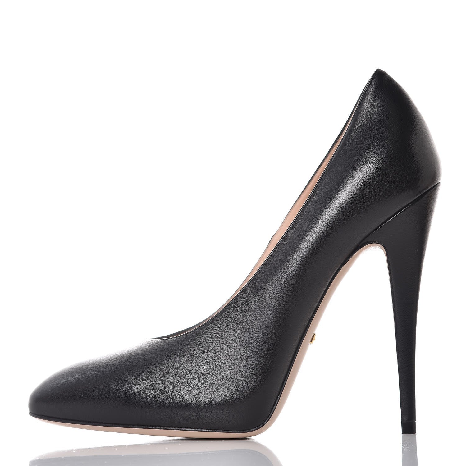 Gucci Nappa Removable Bow Elaisa Platform High Heel Pumps 38.5 Black 2 of 9