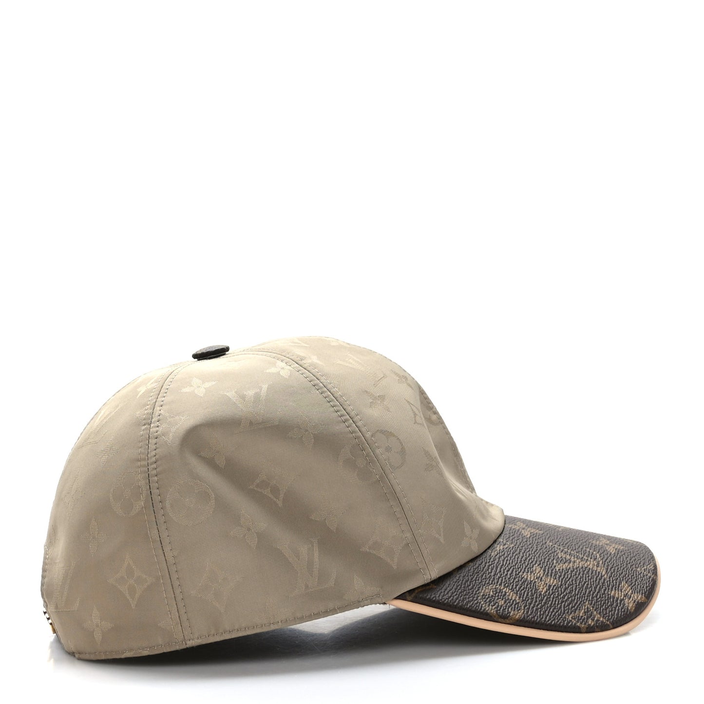 Polyester Silk Monogram LV Get Ready Cap L Beige