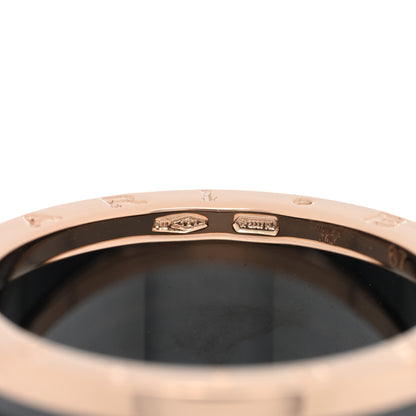 Bulgari 18K Rose Gold Black Ceramic B.Zero1 Four-Band Ring 67 11.5 4 of 5