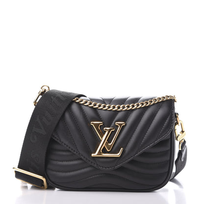 Louis Vuitton Calfskin New Wave Multi Pochette Black 3 of 16
