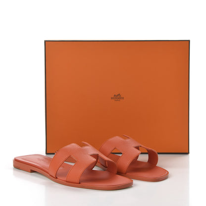 Hermes Epsom Oran Sandals 40.5 Orange Poppy 9 of 9
