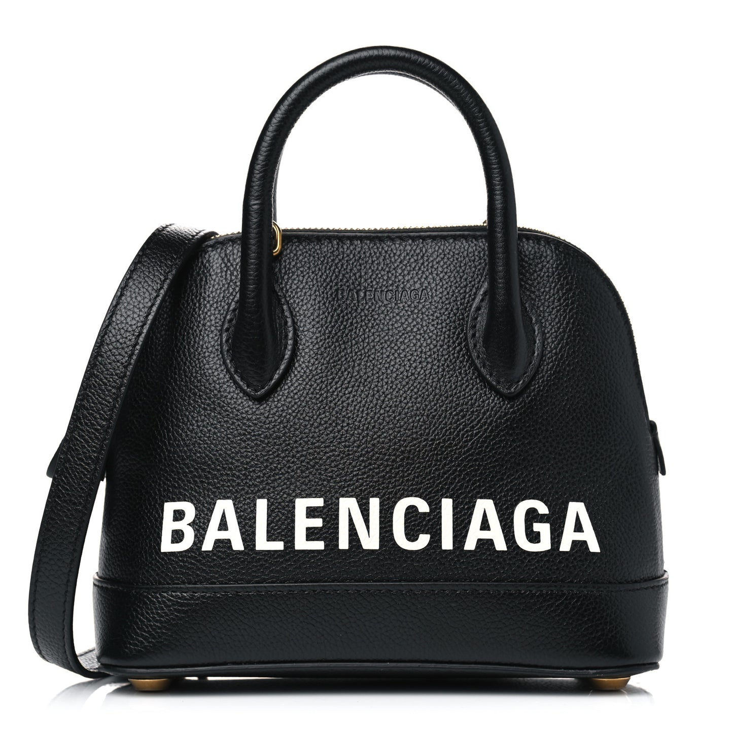 Grained Calfskin XXS Ville Top Handle Bag Black