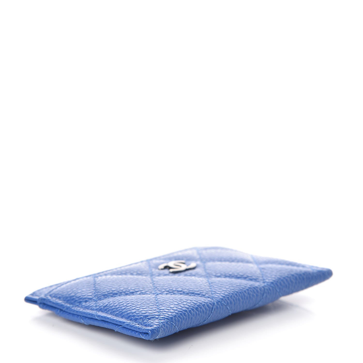 Chanel Caviar Quilted Card Holder Blue 4 of 9