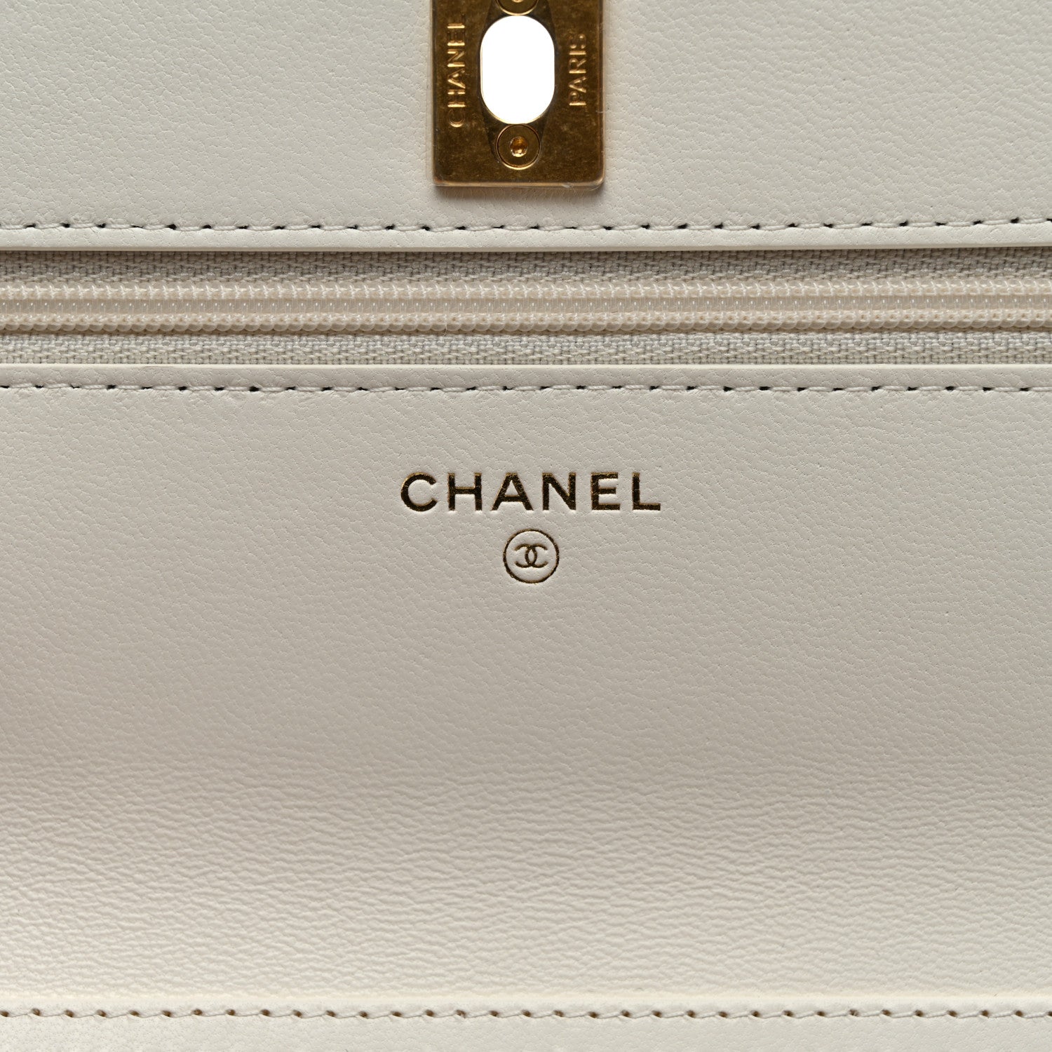 Chanel Lambskin Quilted CC Pearl Crush Wallet on Chain WOC White 6 of 12