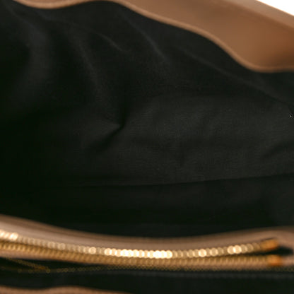 Saint Laurent Calfskin Y Quilted Monogram Medium Loulou Chain Satchel Dark Beige 5 of 11