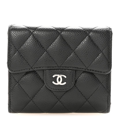 Chanel Caviar Quilted Compact Flap Wallet Black 1 of 9