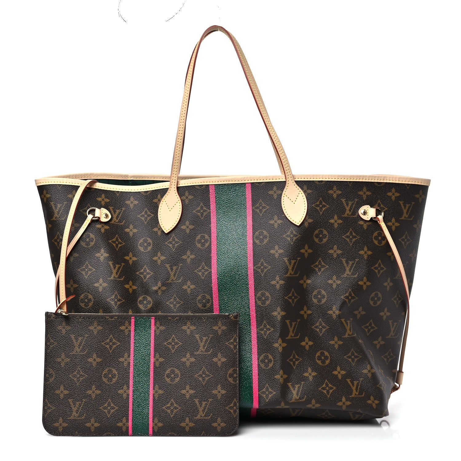 Louis Vuitton Monogram My LV Heritage Neverfull GM Vert Anglais Fuchsia 3 of 11