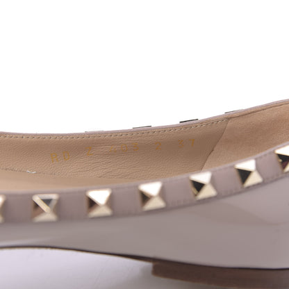 Valentino Garavani Patent Rockstud Ballerina Flats 37 Poudre 7 of 12