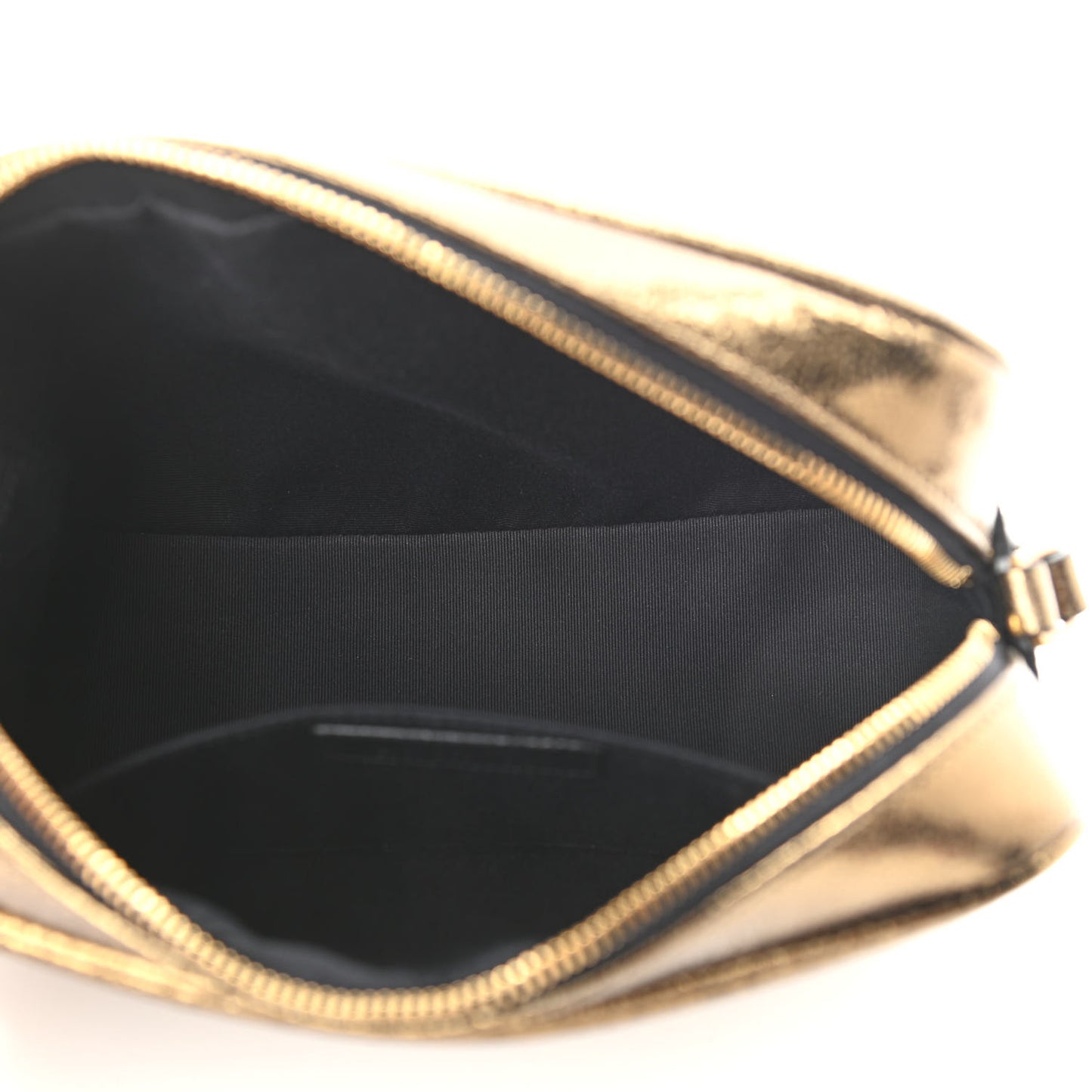 Calfskin Lame Monogram Small Lou Camera Bag Gold Olive
