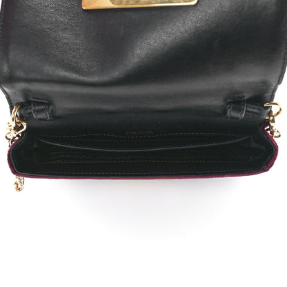 Prada Velvet City Calfskin Cahier Belt Bag Ribes Black 5 of 11