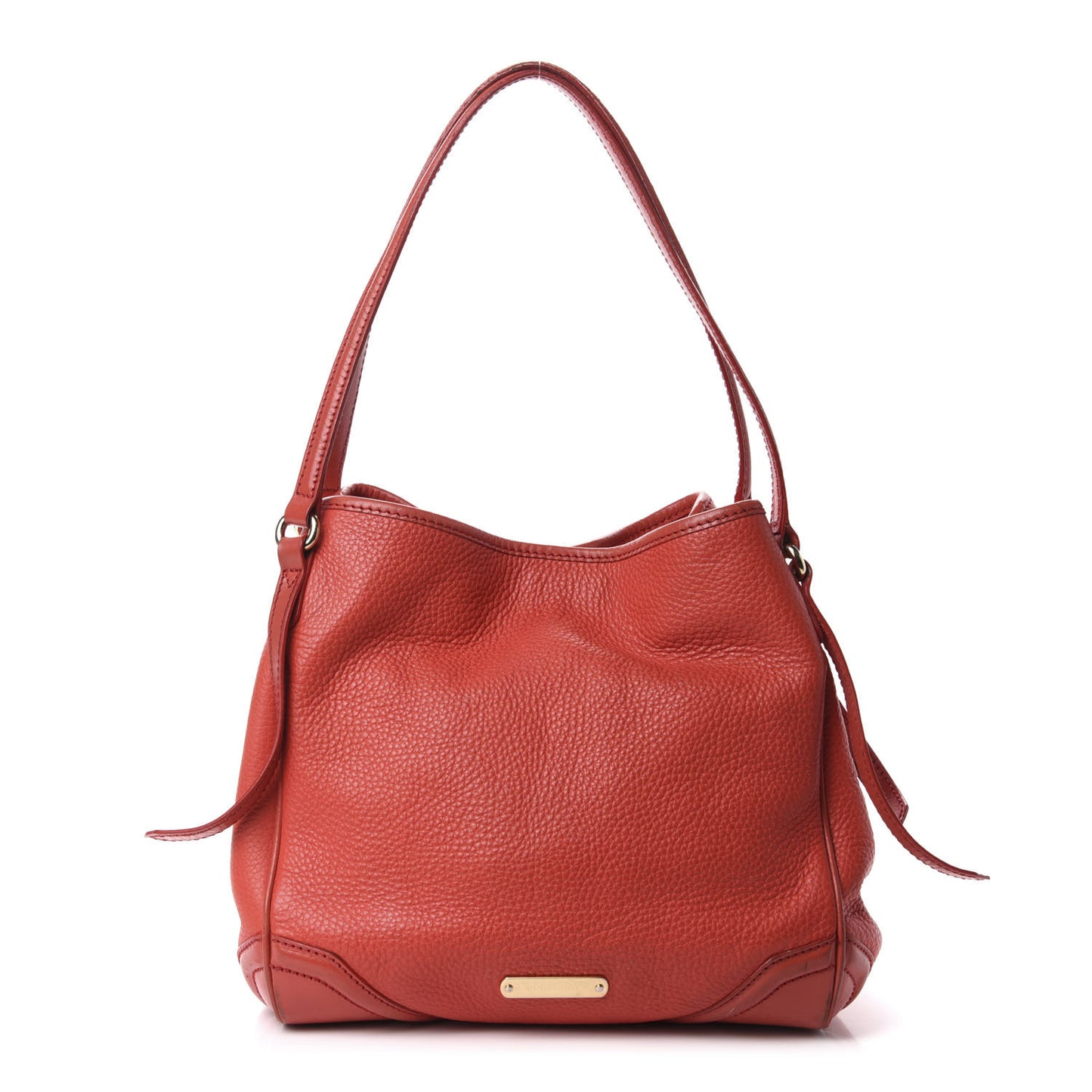Grainy Calfskin Small Canterbury Tote Red