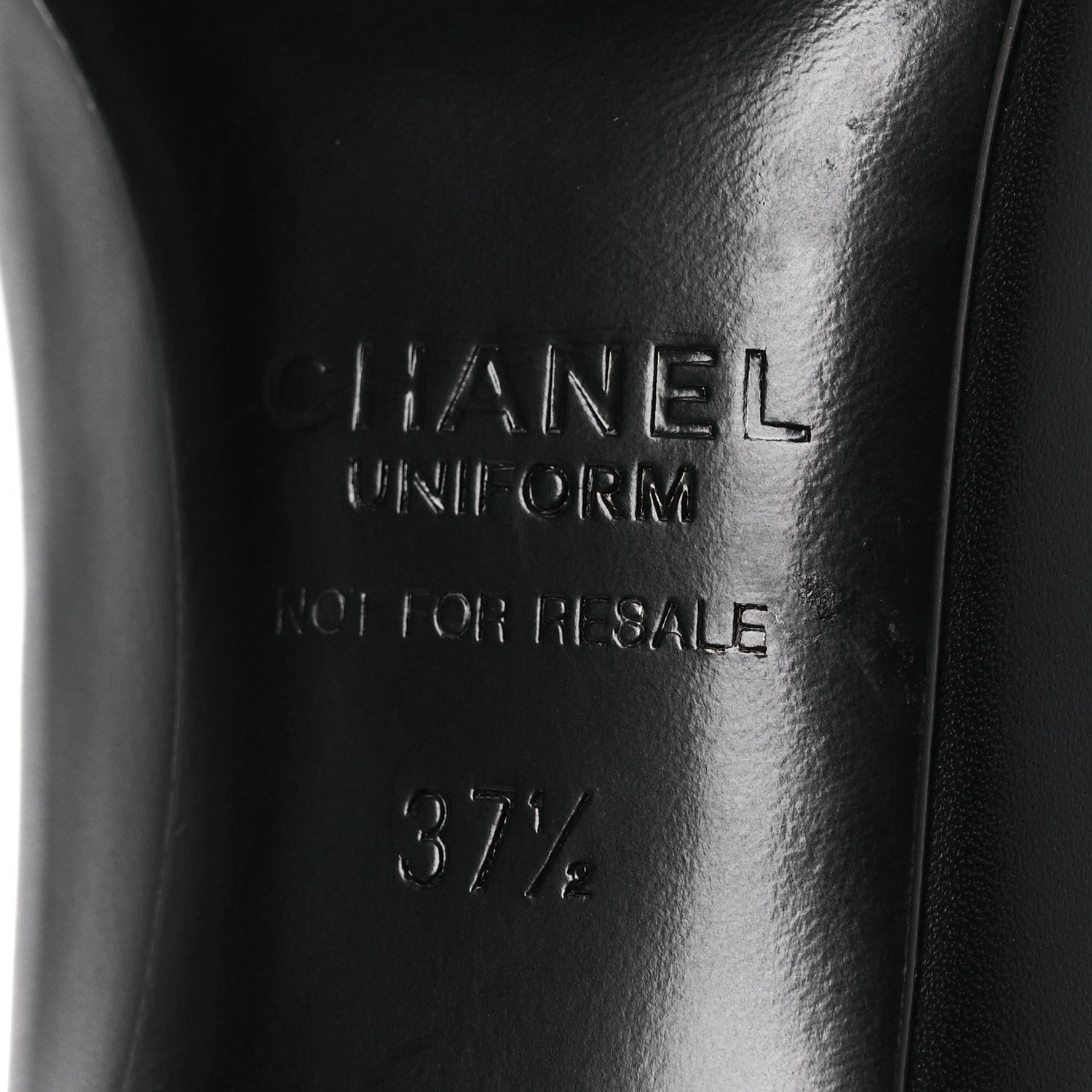 Chanel Lambskin Grosgrain Cap Toe CC Pumps 37.5 Black 8 of 14
