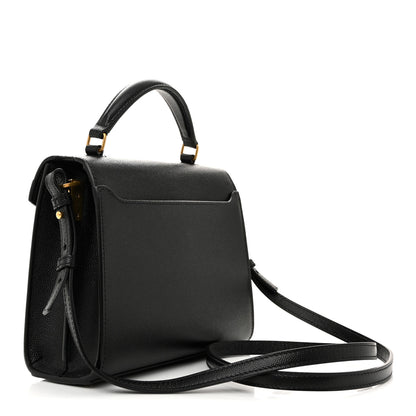 Saint Laurent Grain de Poudre Mini Classic Monogram Cassandra Top Handle Black 3 of 11