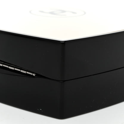 Chanel Plexiglass Compact Box Clutch Black Ivory 9 of 9
