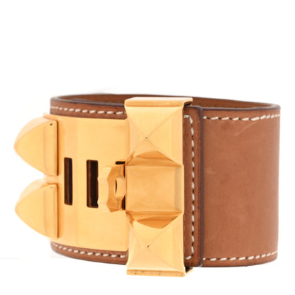 Hermes Barenia Collier De Chien CDC Bracelet S Fauve 3 of 7