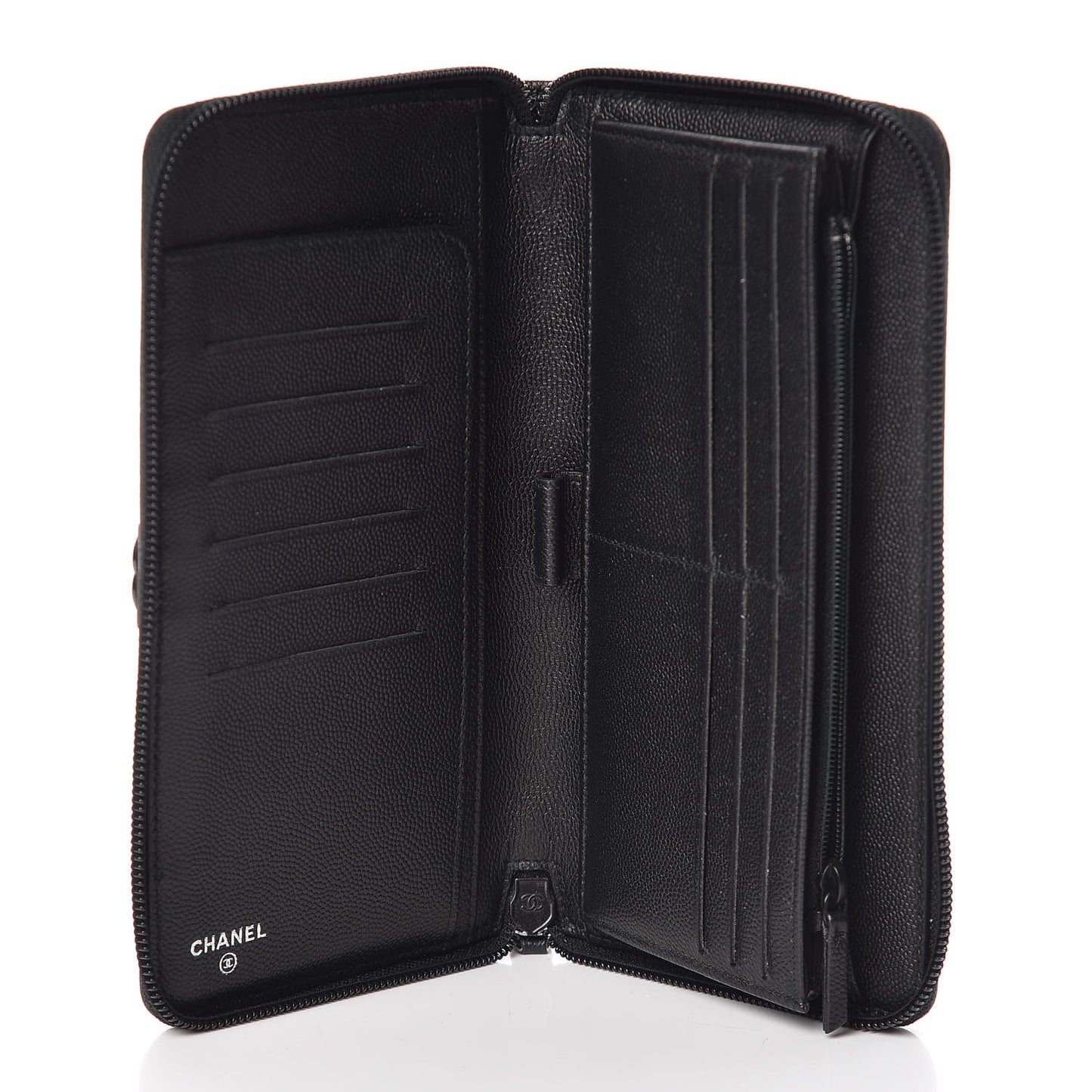 Caviar Quilted Boy Zip Around Organizer Wallet So Black