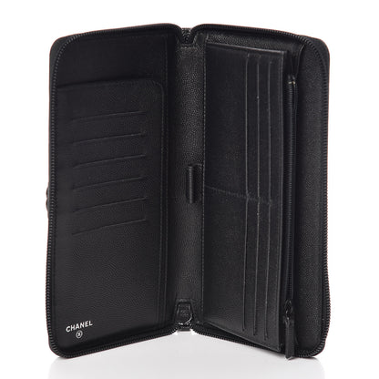 Chanel Caviar Quilted Boy Zip Around Organizer Wallet So Black 5 of 9