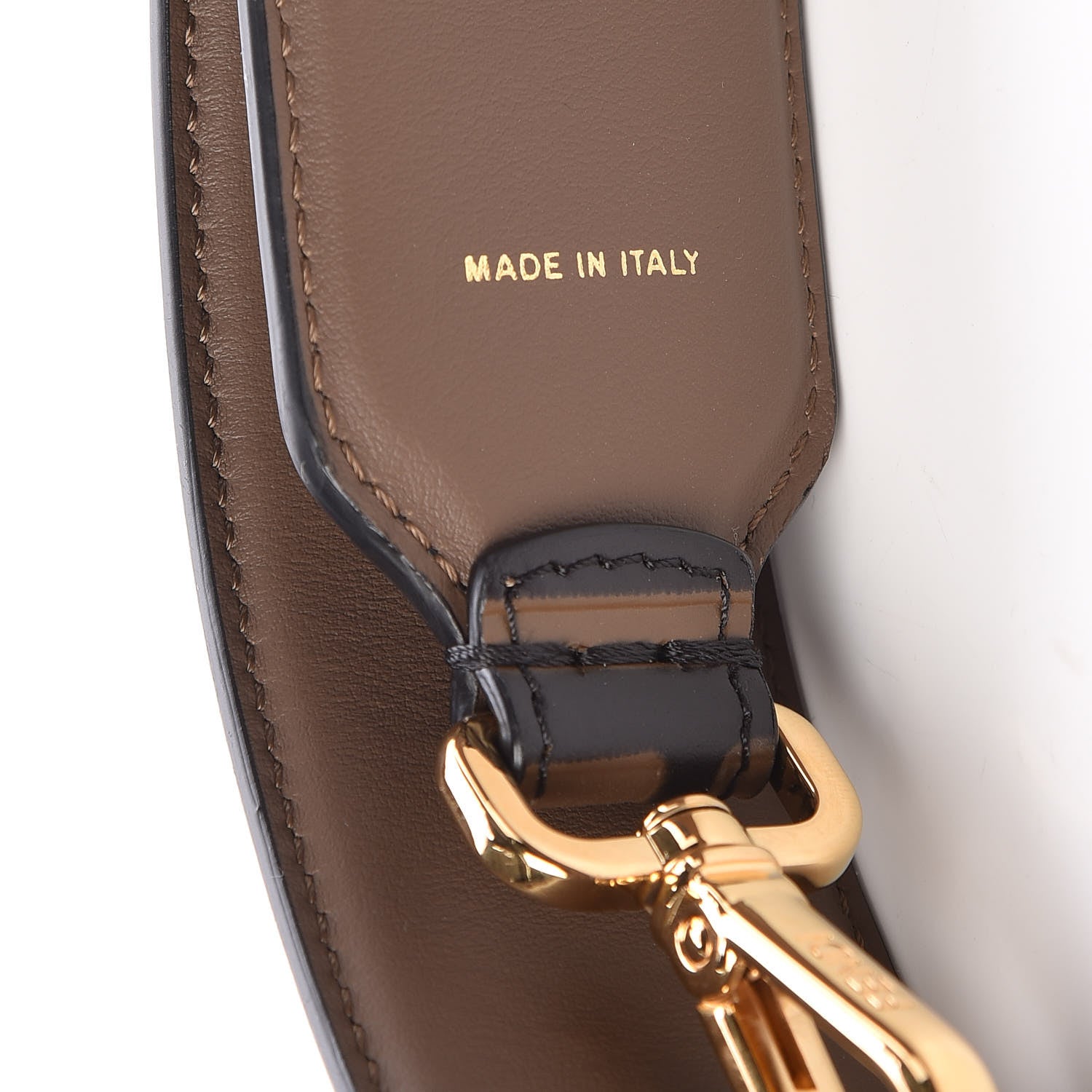 Fendi Vitello Century Bi-Color FF 1974 Embossed Strap You Maya Black 4 of 5