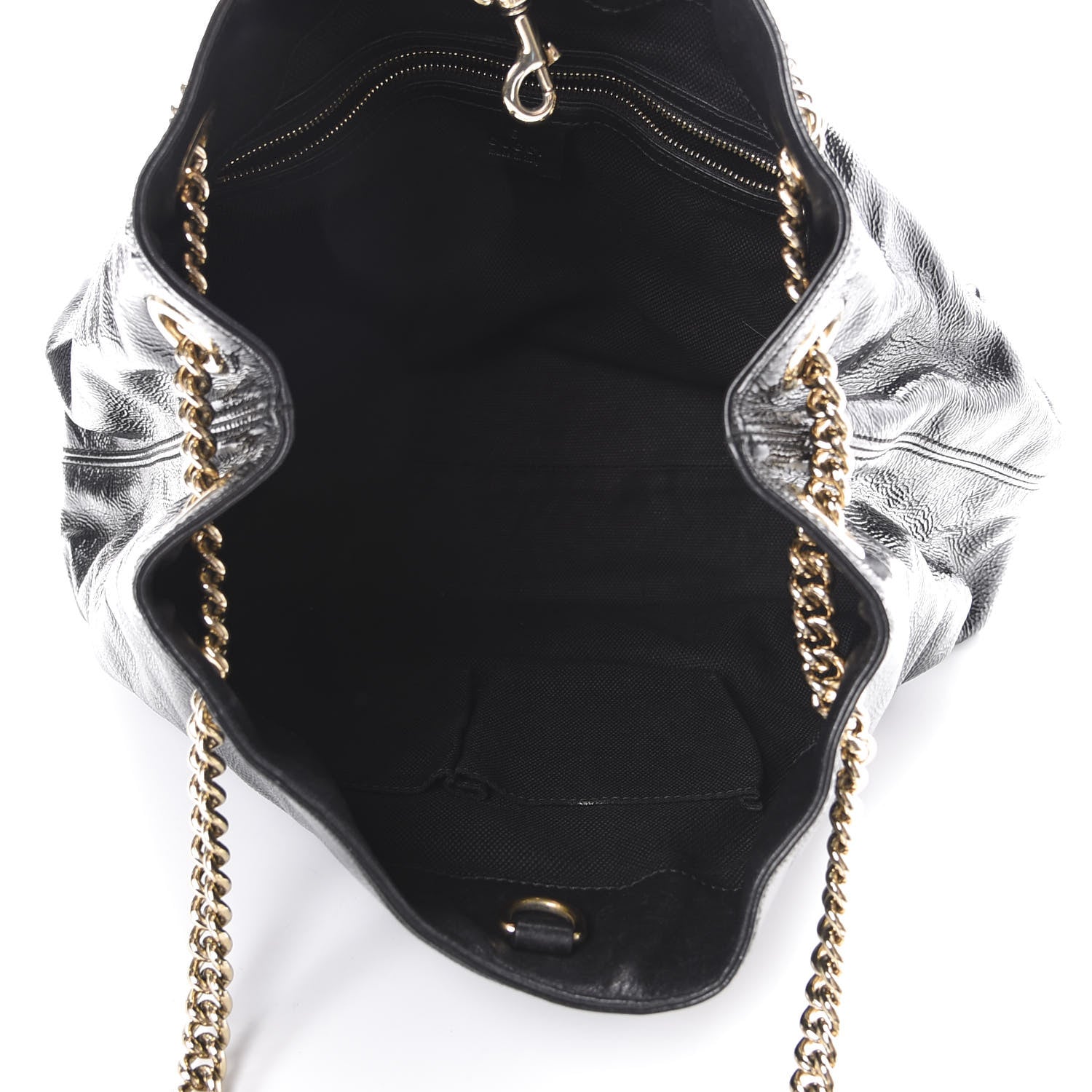 Gucci Patent Medium Soho Chain Shoulder Bag Black 4 of 9