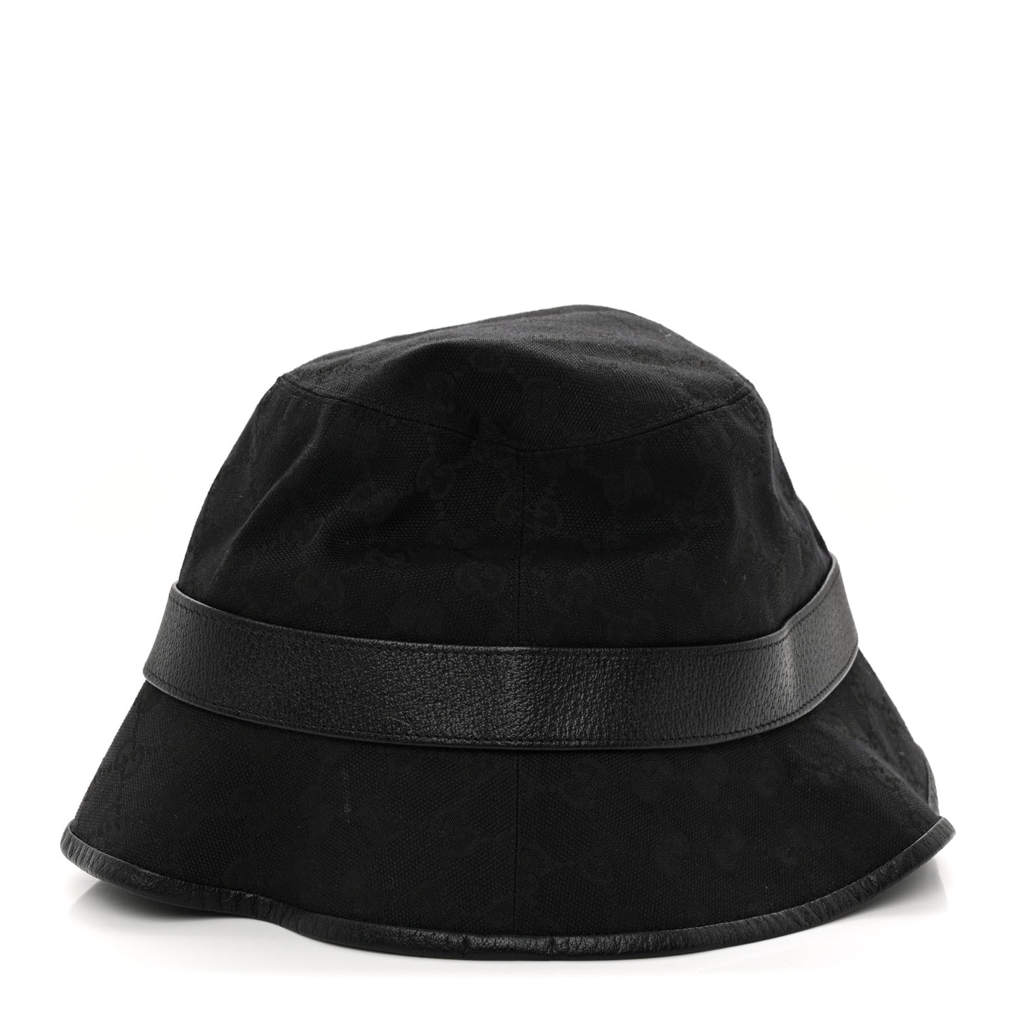 Monogram Textured Dollar Calfskin GG Jago Bucket Hat XL Black