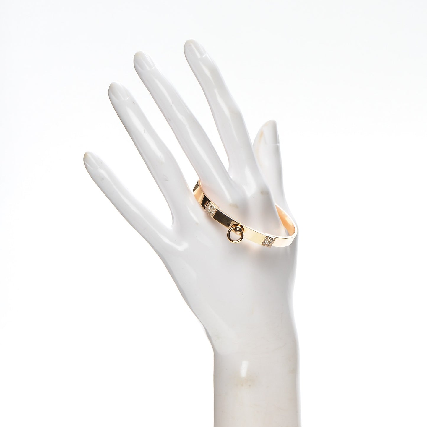 18K Rose Gold Diamond PM Collier De Chien Bracelet SH