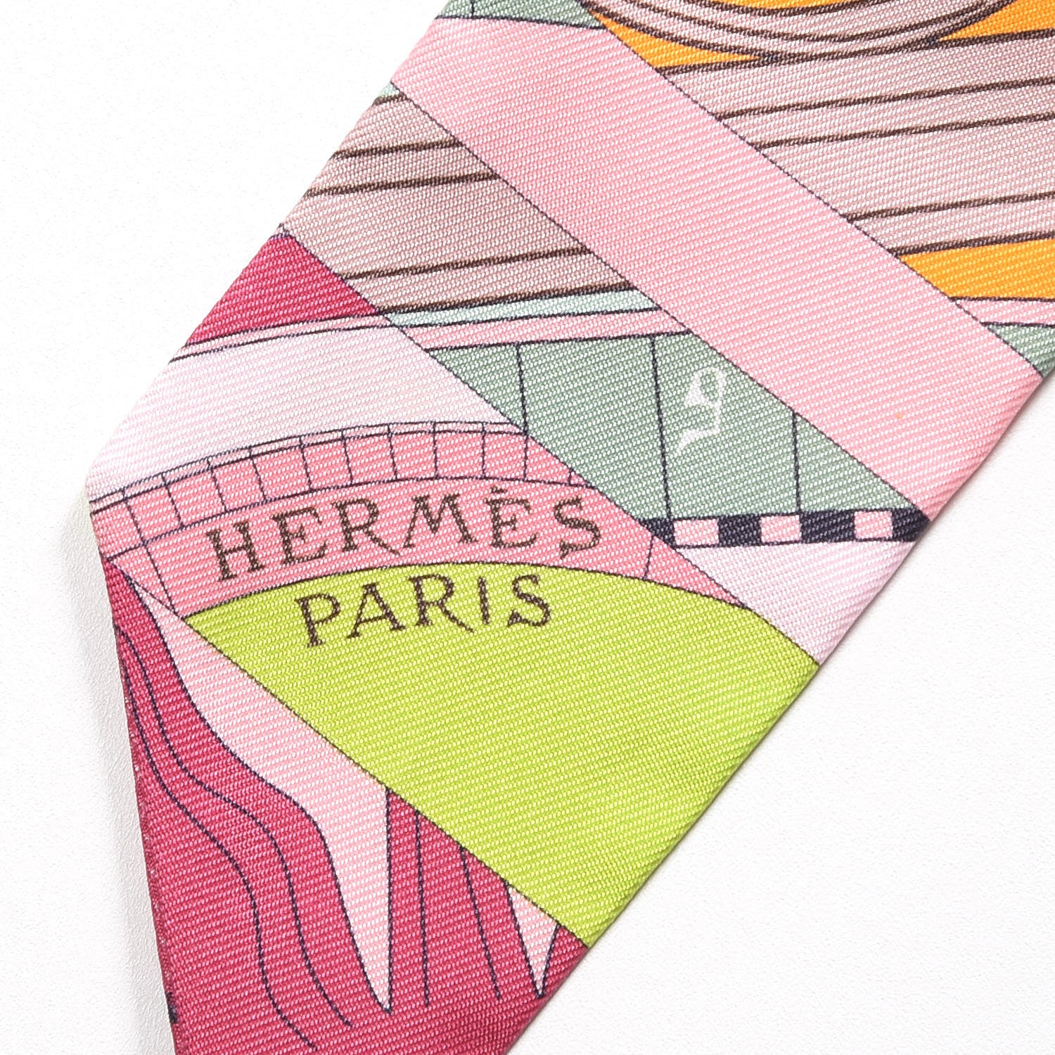 Hermes Silk Astrologie Nouvelle Twilly Rose Framboise Pistache 4 of 5