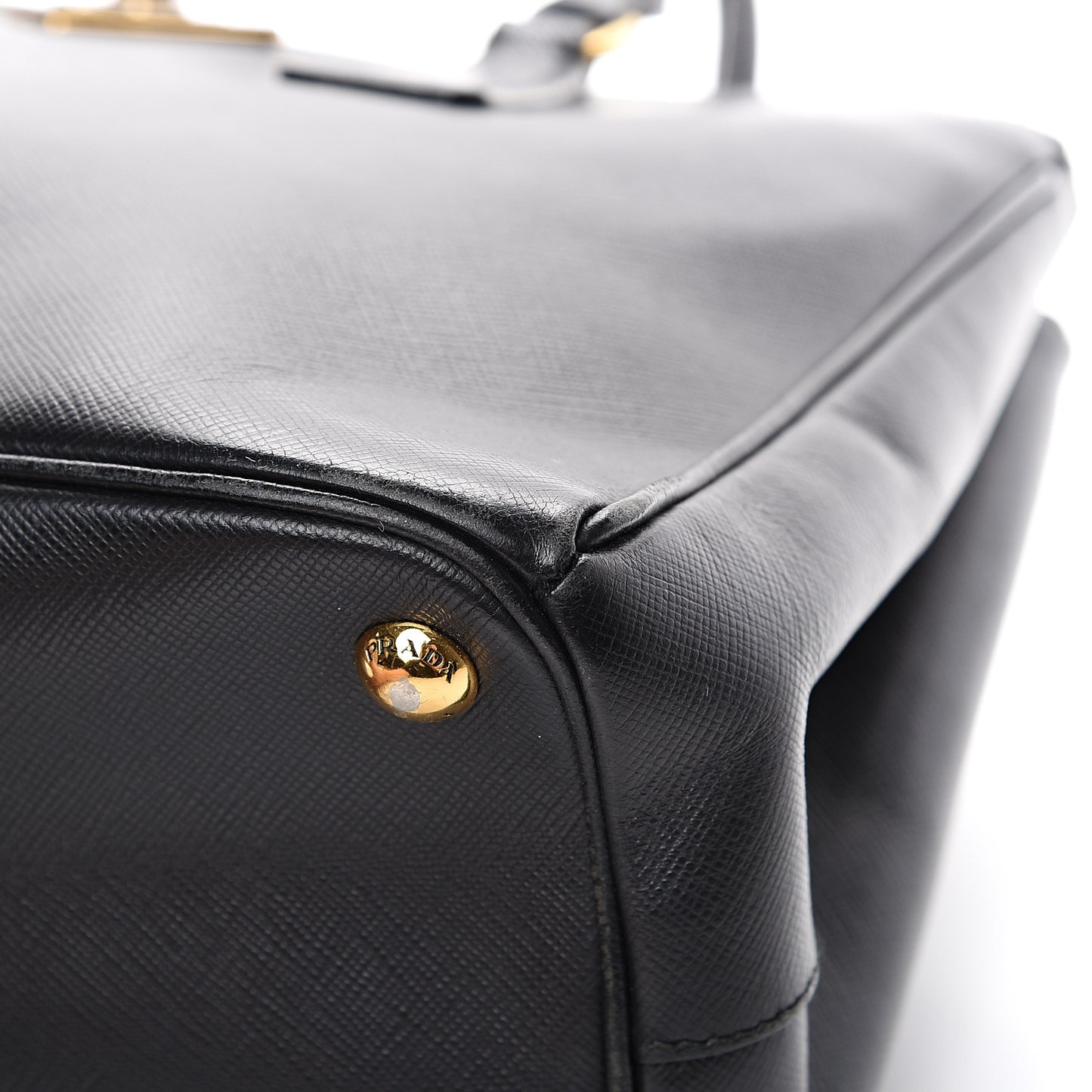 Saffiano Small Galleria Double Zip Tote Black