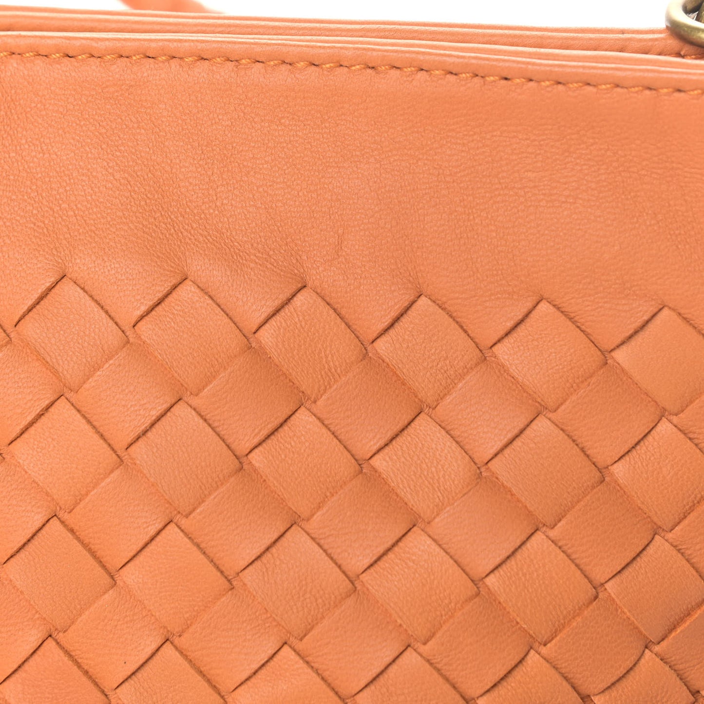 Nappa Intrecciato Mini Shoulder Bag Saffron