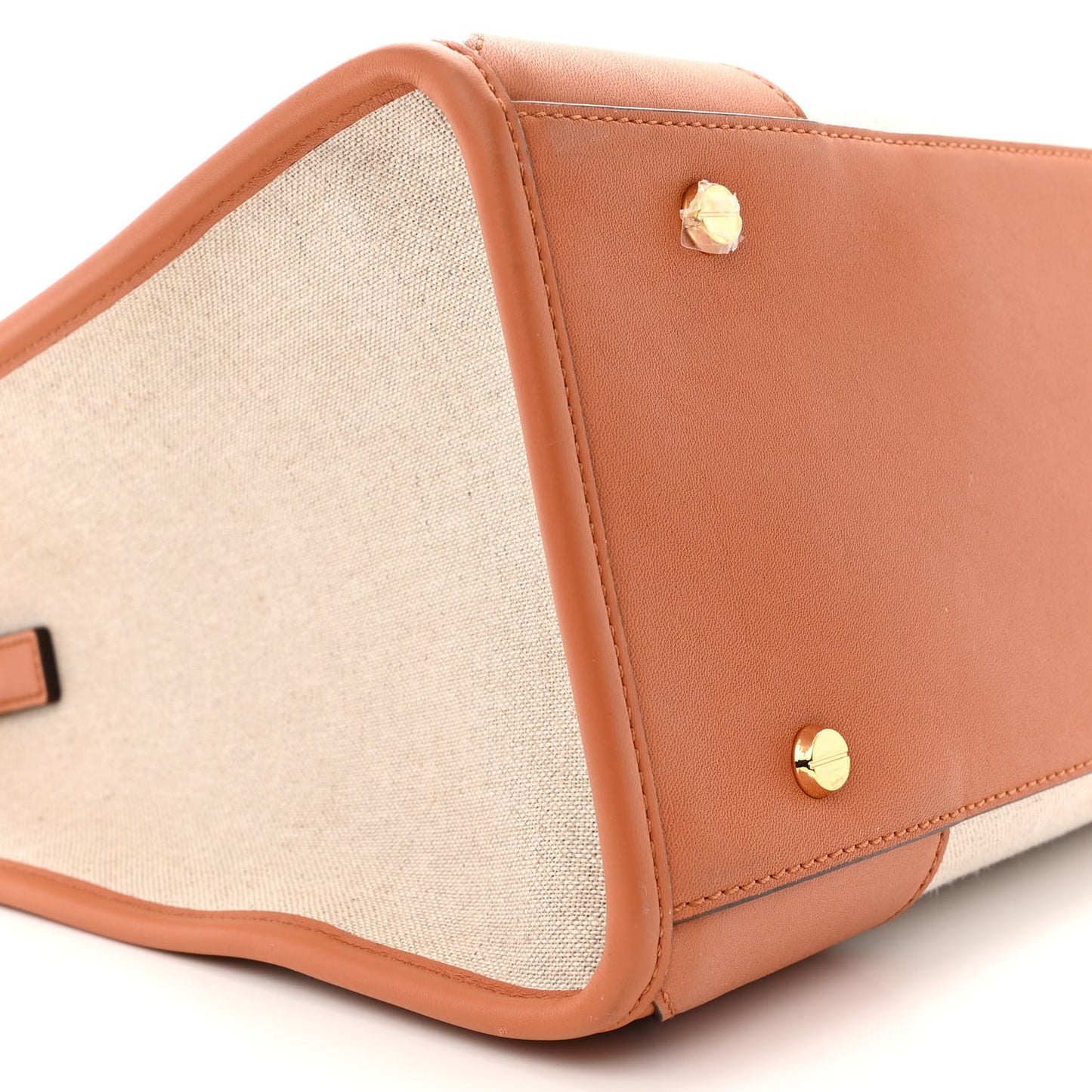 Calfskin Linen Large Munchen Tote Cognac