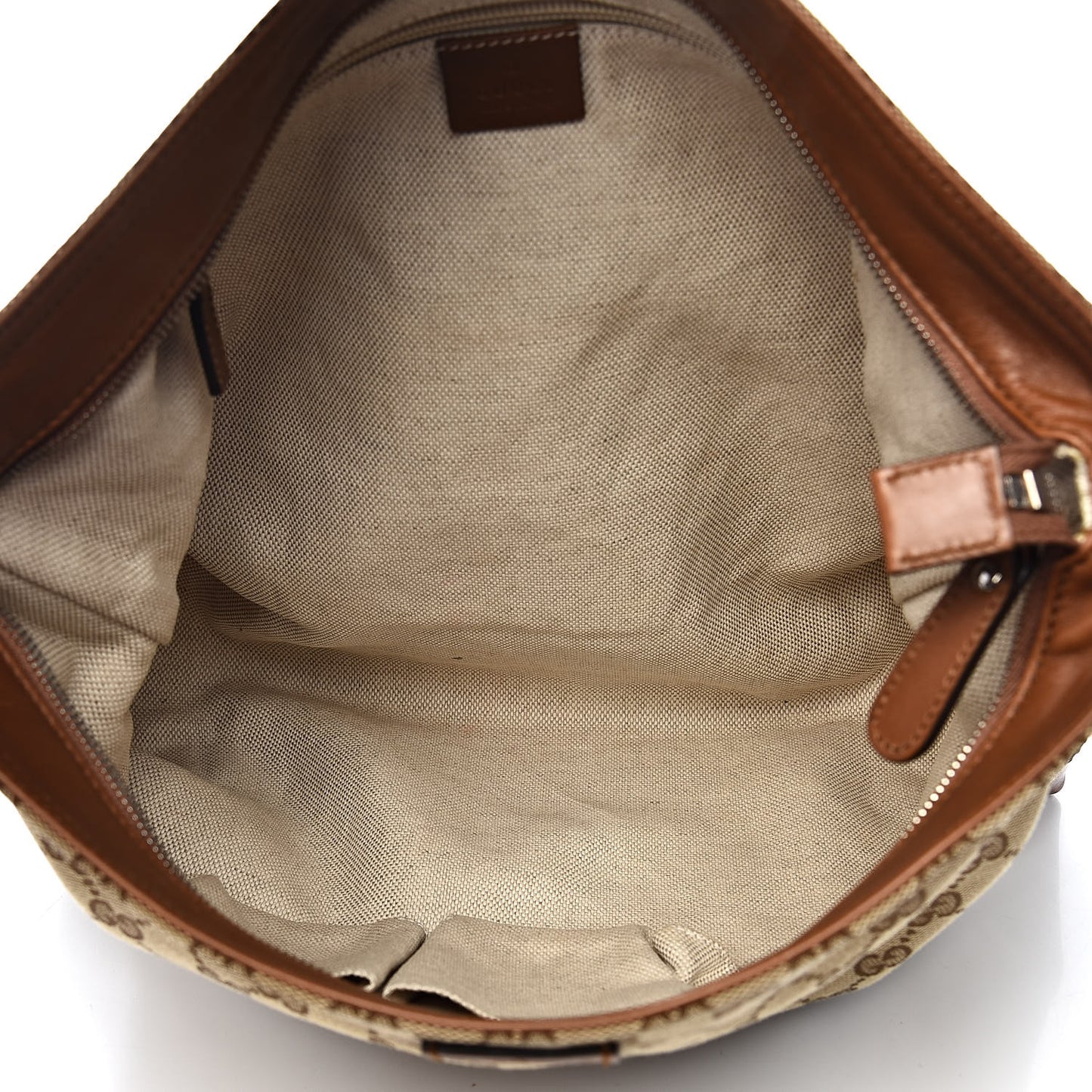 Monogram Large Flat Messenger Bag Brown