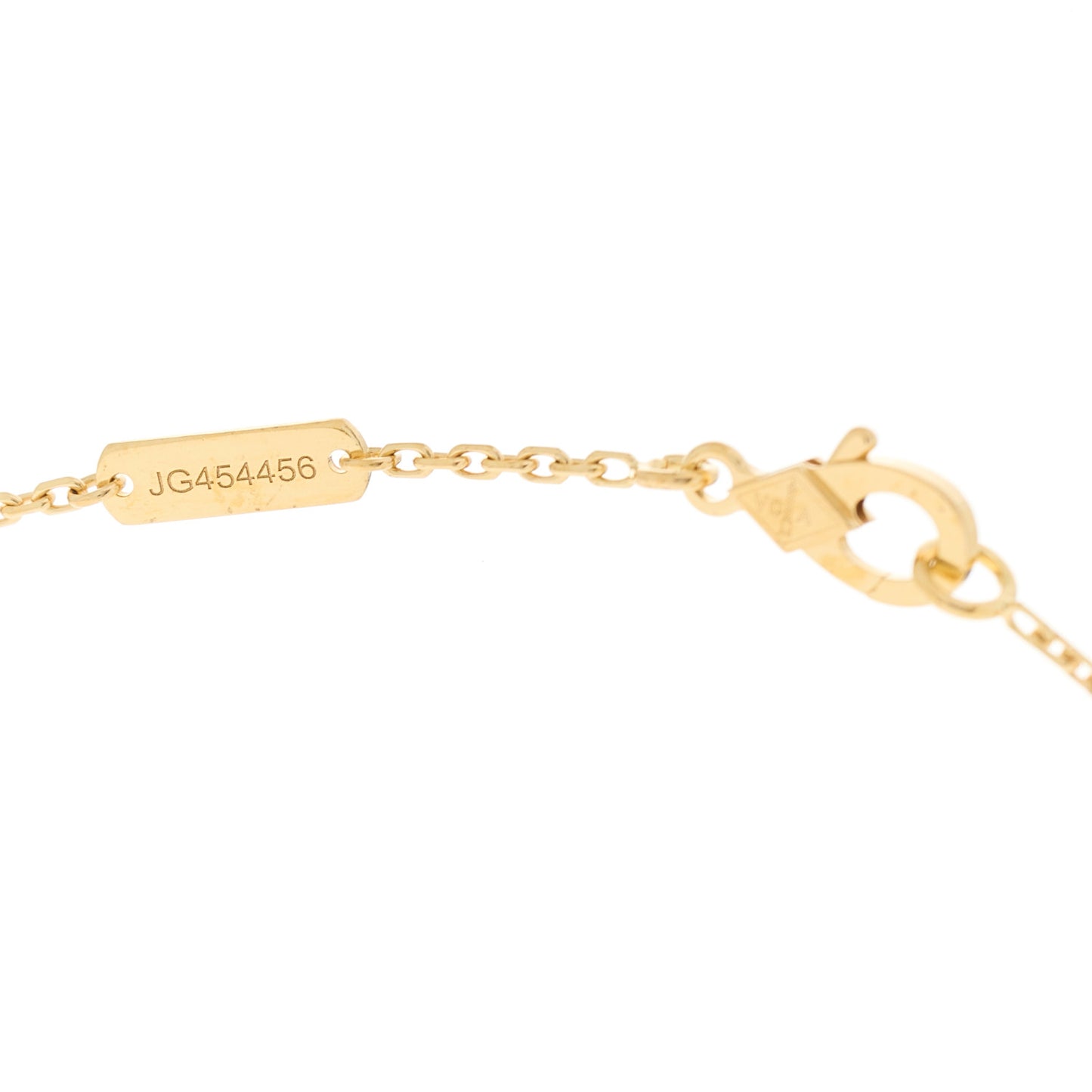 18K Yellow Gold Black Onyx Vintage Alhambra Pendant Necklace