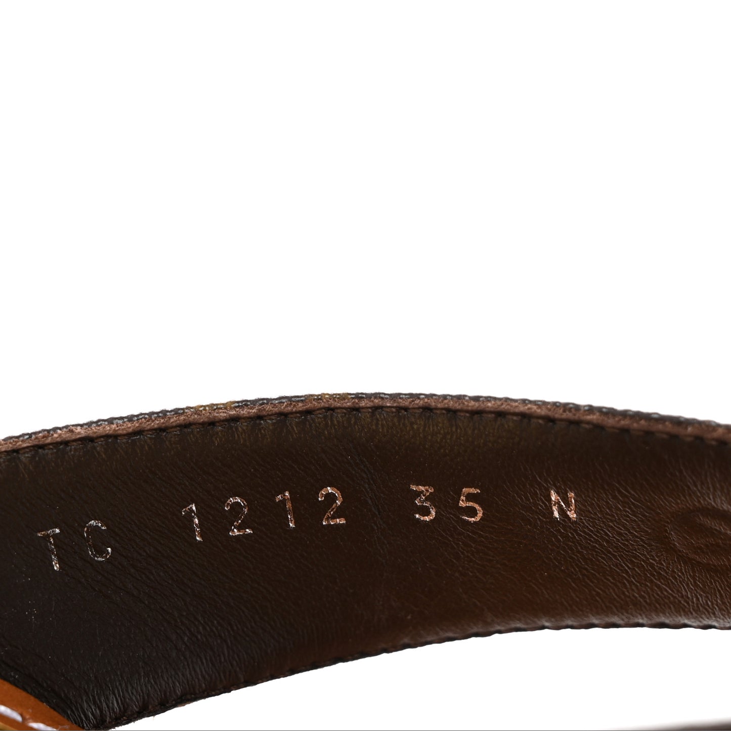 Monogram Sunny Flat Thong Sandals 35 Brown