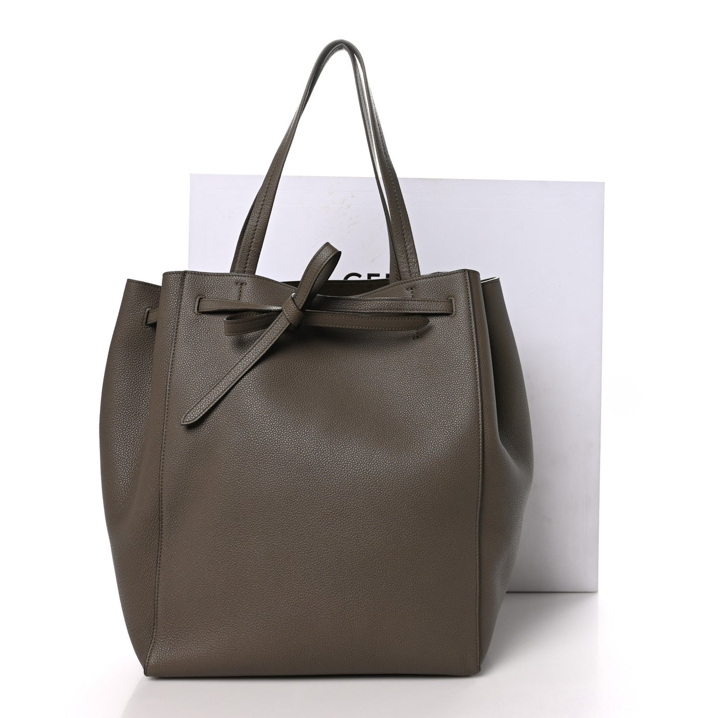 Soft Grained Calfskin Medium Belt Cabas Phantom Taupe