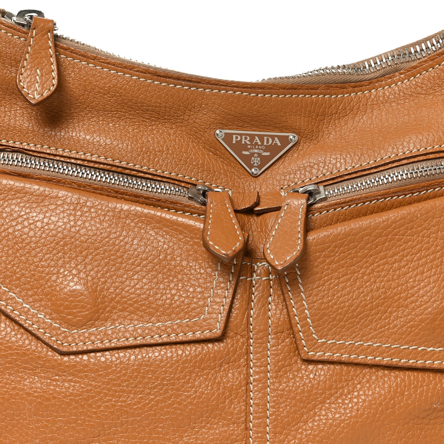 Prada Buffalo Pocket Shoulder Bag Tabacco 7 of 9