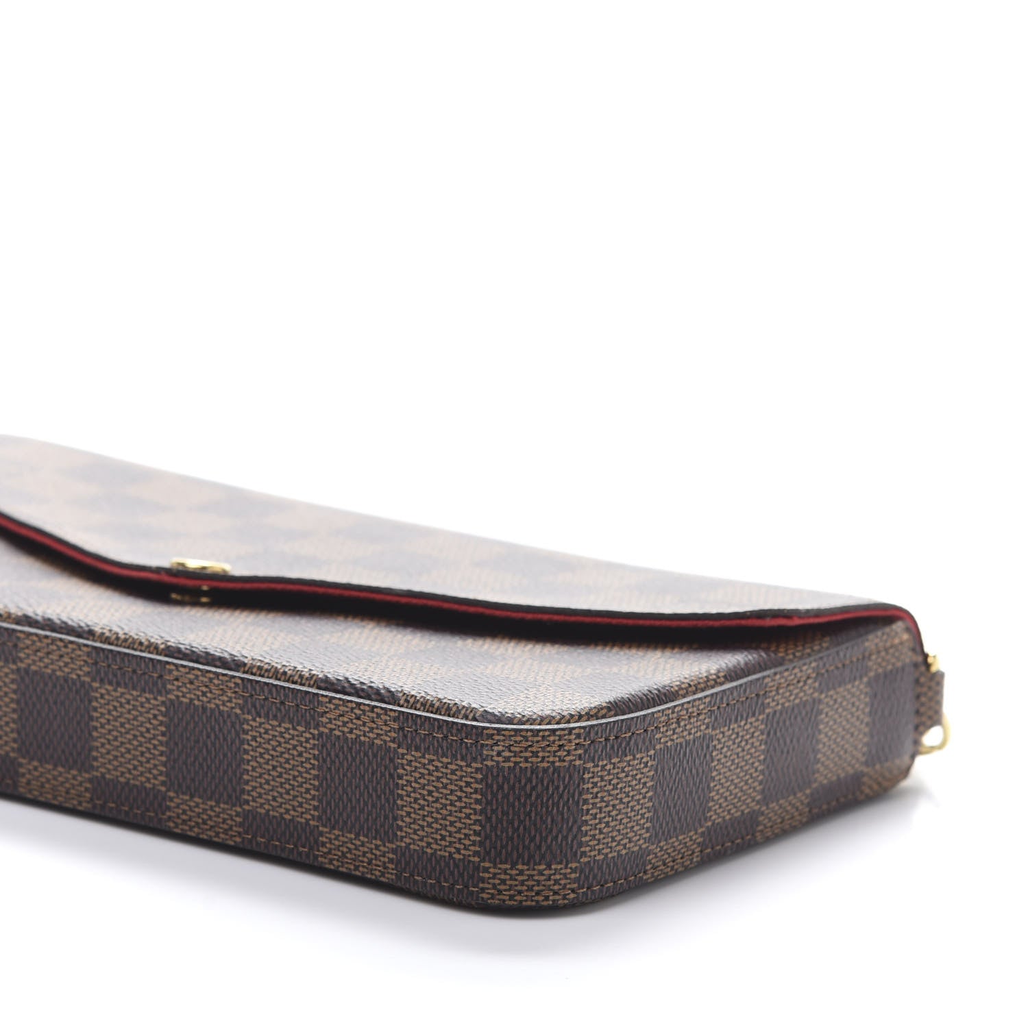 Louis Vuitton Damier Ebene Pochette Felicie Chain Wallet 7 of 14