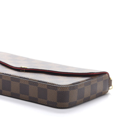 Louis Vuitton Damier Ebene Pochette Felicie Chain Wallet 7 of 14