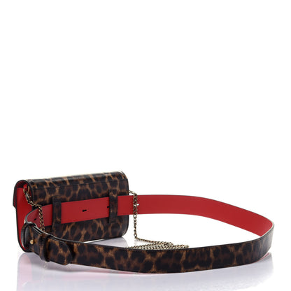 Christian Louboutin Calfskin Leopard Elisa Belt Bag Brown 2 of 9